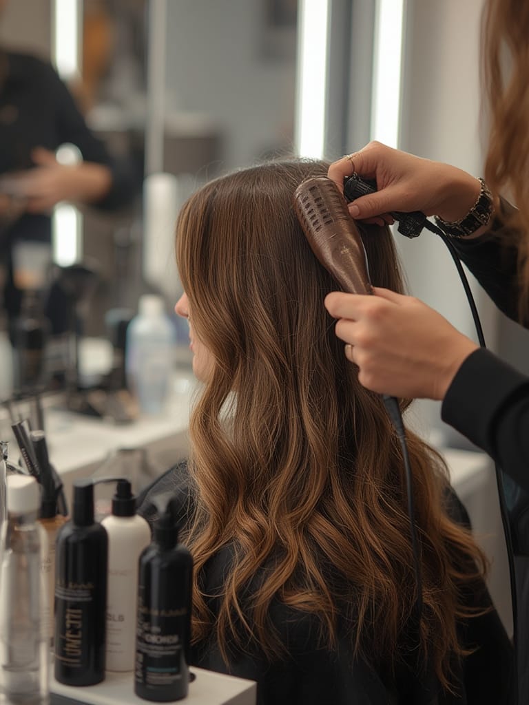 Styling thick hair routine