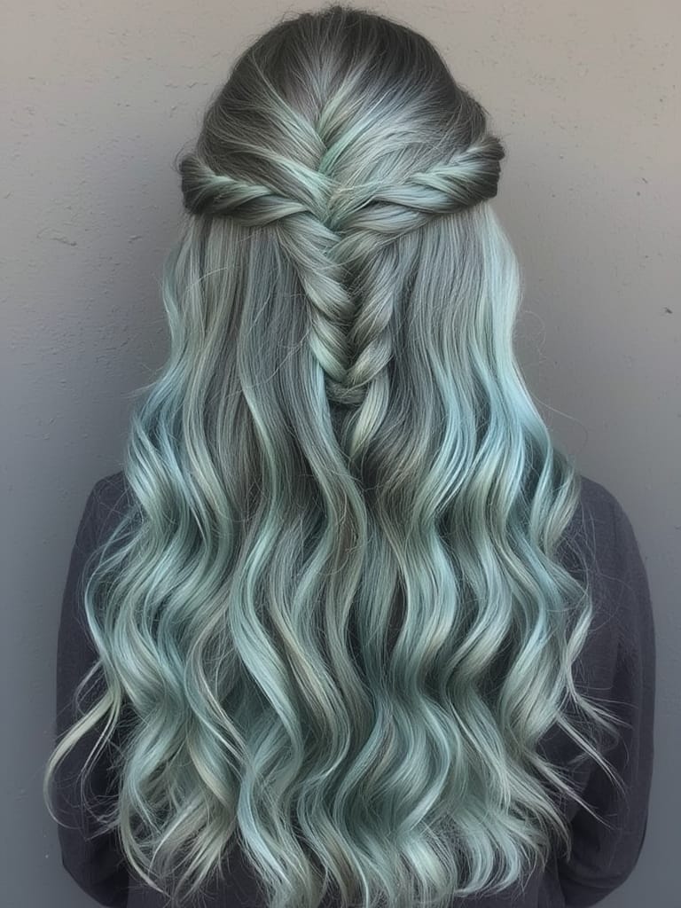 mermaid hairstyles waves braided looks